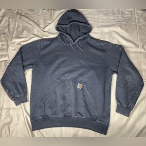 Carhartt Original Fit Hoodie Faded Sweatshirt Distressed Large Men’s Vintage Y2K